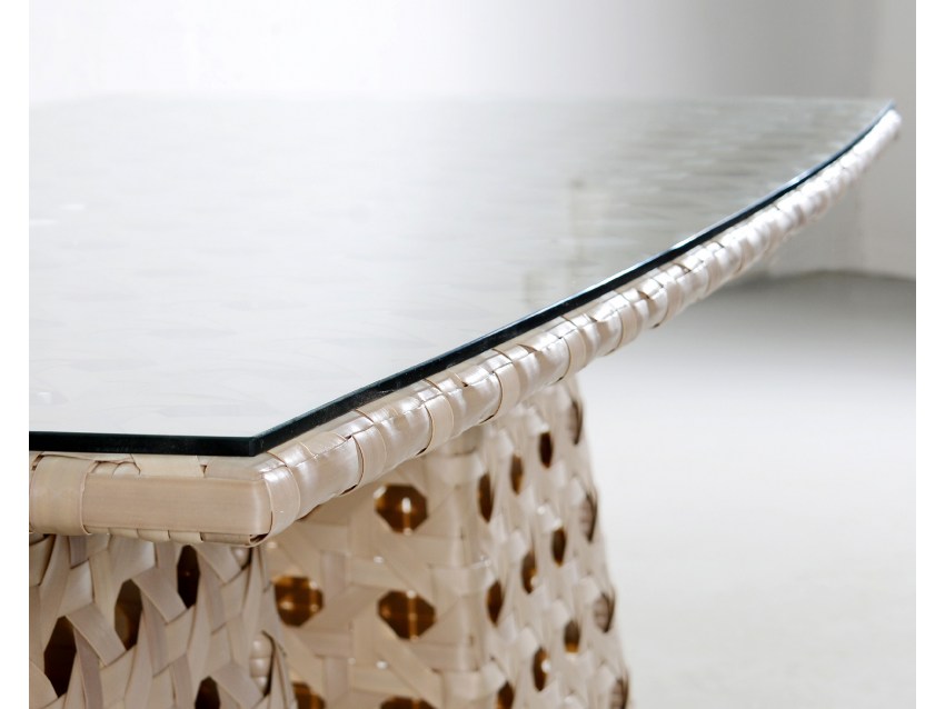 CAPARICA Esstisch mit Glasplatte - 160 x 90 cm | OUTDOOR COLLECTION
