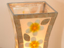 BANYAN Stehlampe mit Frangipani Muster aus Capiz Muscheln - Höhe 50 cm | SHELL COLLECTION