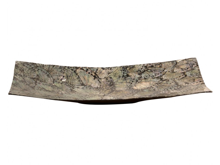 TOMEA Muschelschale aus Perlmutt - 37 cm - Dunkel | SHELL COLLECTION