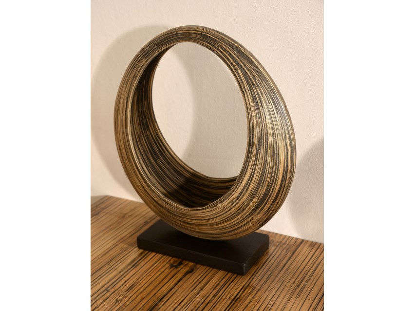 TIKUS Deko aus Bambus - Skulptur Klein - Farbe Natur-Schwarz | ART COLLECTION