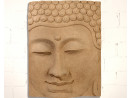 HINAKO Wandrelief mit Buddhakopf - Wandbild in Sandstein - Klein | FLAIR COLLECTION