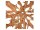 KINADA Teakholz Wandbild - 80x80 - Wanddeko aus Wurzelholz Querschnitt | WOOD COLLECTION