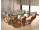 SHIMOGA Moderner Wurzelholz Couchtisch - Wohnzimmertisch aus Teakholz - Farbe Silber - 100x100 | WOOD COLLECTION