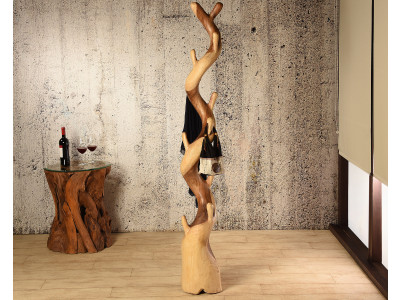 PINAKI Garderobenständer aus Suar Holz - Kleiderständer Höhe 200 cm | WOOD COLLECTION