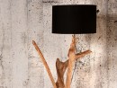 MOJO L Stehlampe aus Wurzelholz mit schwarzem Schirm -Höhe 170 cm | WOOD COLLECTION