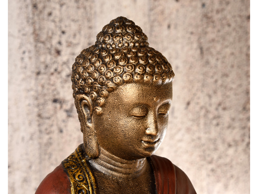 SARIPUTA Buddha im Gewand - meditierender Buddha - Antique Gold | FLAIR COLLECTION
