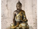 NIKAYA sitzender Buddha in Antique Gold - Höhe 60 cm | FLAIR COLLECTION