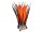 STELLA Lampe in Tulpenform und Zweigen - Höhe 40 cm - Farbe in Orange | FLAIR COLLECTION
