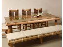 PALAWAN Esszimmertisch 160 x 90 cm - Bambustisch mit Dekomöglichkeit | PALAWAN COLLECTION