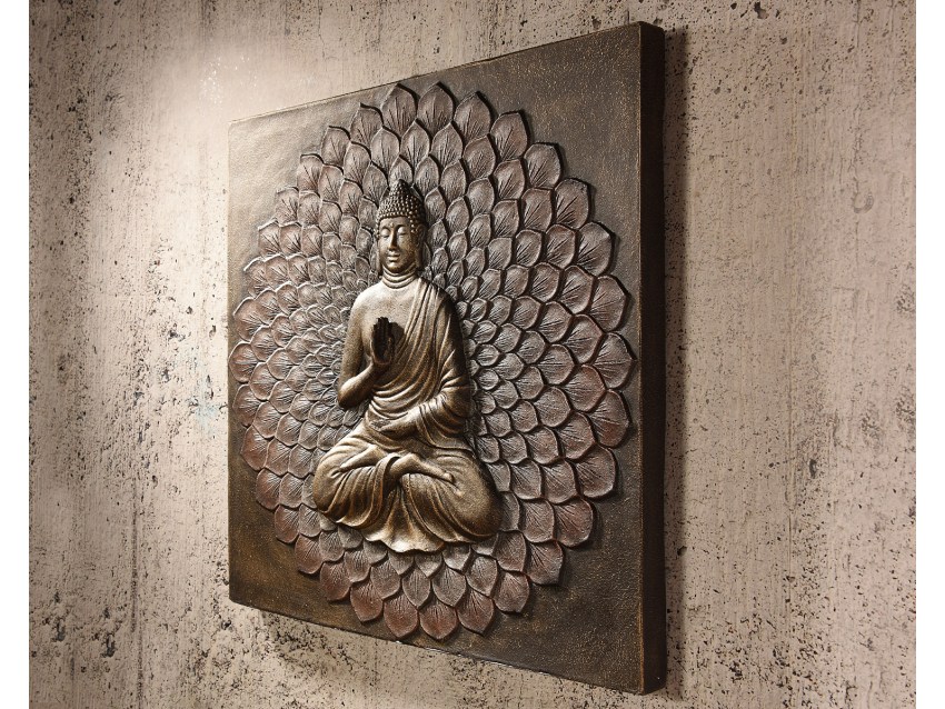 180x110cm DESIGNBILDER-WANDBILD Relax Buddha Bild Feng Shui Wohnzimmer Kunst