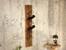TABLAS 3 Wand Weinregal - Weinflaschen Regal für 6 Flaschen | WOOD COLLECTION