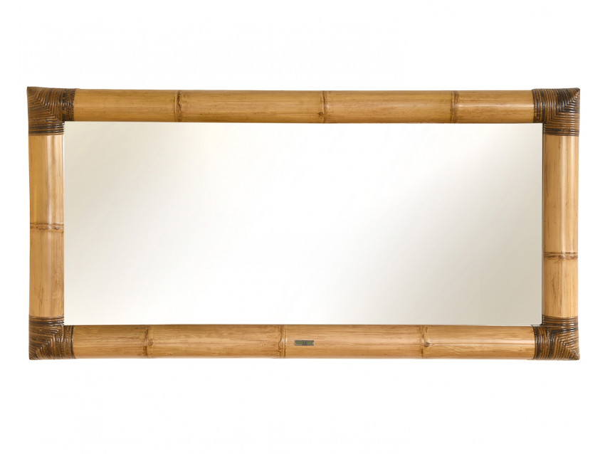 RAYA Wandspiegel - Bambusspiegel mit Rattan 140x70 | PALAWAN COLLECTION