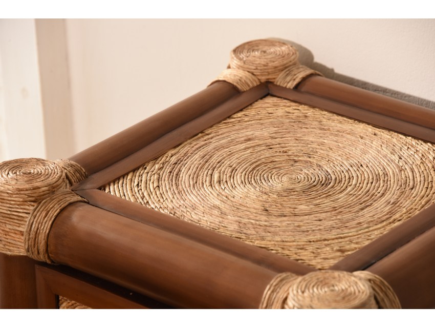 KELEDO Bambus Nachttisch mit Schublade - Nachtkonsole in Braun | ABACA COLLECTION