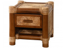 KELEDO Bambus Nachttisch mit Schublade - Nachtkonsole in...