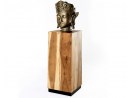 SUAR Designer Podest aus 4 Baumstämmen - Dekor Säule für Skulptur oder Pflanze | WOOD COLLECTION