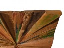 BALOK Wandbild aus recyceltem Teakholz im Vintage Look - Rahmenlos - 100x45 | WOOD COLLECTION