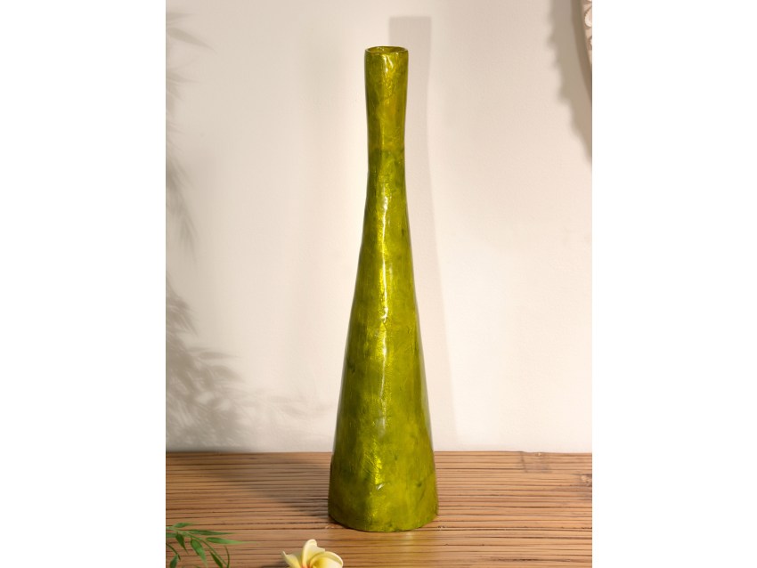 TAHIRA Vase aus Capiz Muscheln - Grün | SHELL COLLECTION