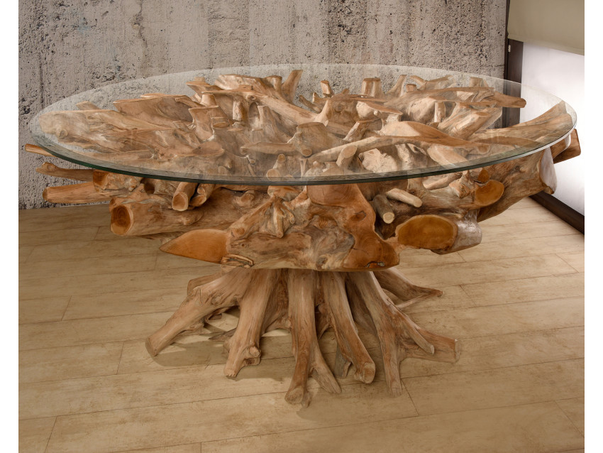 Esstisch aus Wurzelholz | Baumstamm Tisch | bambus-lounge ...