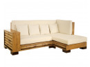 DREAM Eckgarnitur (Rechts) mit Auflagen - Bambus Sofa -...