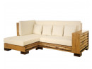 DREAM Eckgarnitur (Links) mit Auflagen - Bambus Sofa -...