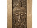 BUDDHA-4 Exklusives Wandrelief mit Buddhakopf im Steinrahmen | FLAIR COLLECTION