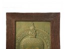 BUDDHA-5 Exklusives Wandrelief mit Buddhakopf im Holzrahmen | FLAIR COLLECTION