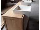ADANG Doppelwaschtisch mit 2 Waschbecken - Regalfach mitte - Breite 150cm | BADMÖBEL KOLLEKTION