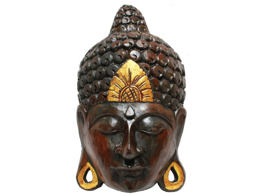 BUDDHA Maske mit Gold - 35 cm | FLAIR COLLECTION