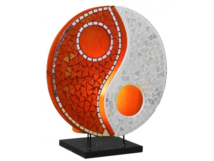 YING YANG Lampe mit Mosaiksteinen - orange | SHELL COLLECTION