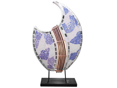 LORENA Tischlampe mit Mosaiksteinen - Höhe 30 cm | SHELL COLLECTION