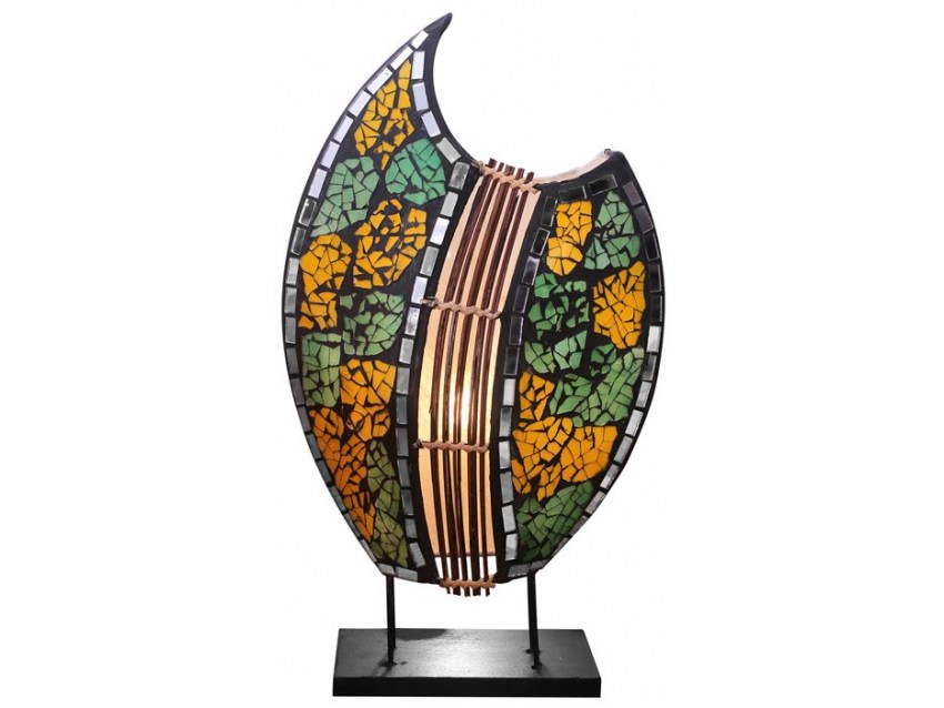 ALENA Tischlampe mit Mosaiksteinen - Höhe 30 cm | SHELL COLLECTION
