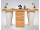 TIMARE Doppelwaschtisch mit 2 Stand Waschbecken in weiß - Breite 150cm | BADMÖBEL KOLLEKTION