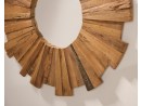SIMETRIS Runder Wandspiegel aus recyceltem Teakholz - Ø 90 cm | WOOD COLLECTION